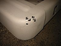 eine durchrostung an der hinteren stoßstange